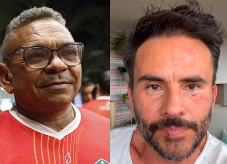 Luis Manuel Díaz, padre del jugador Lucho Díaz, que fue secuestrado por el ELN y, el actor Juan Pablo Raba, víctima de violento robo en Bogotá. FOTO: REDES SOCIALES