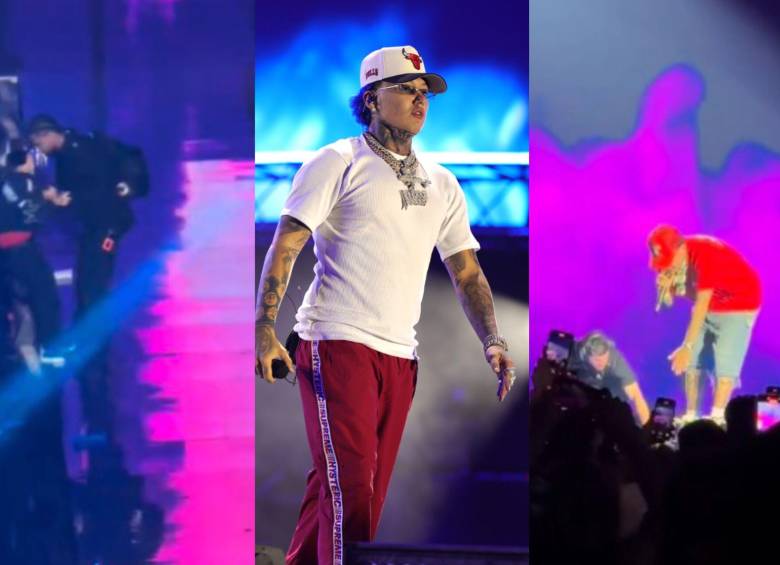 Blessd inició su gira con Anuel AA en Estados Unidos. Fotos: Getty y captura de videos