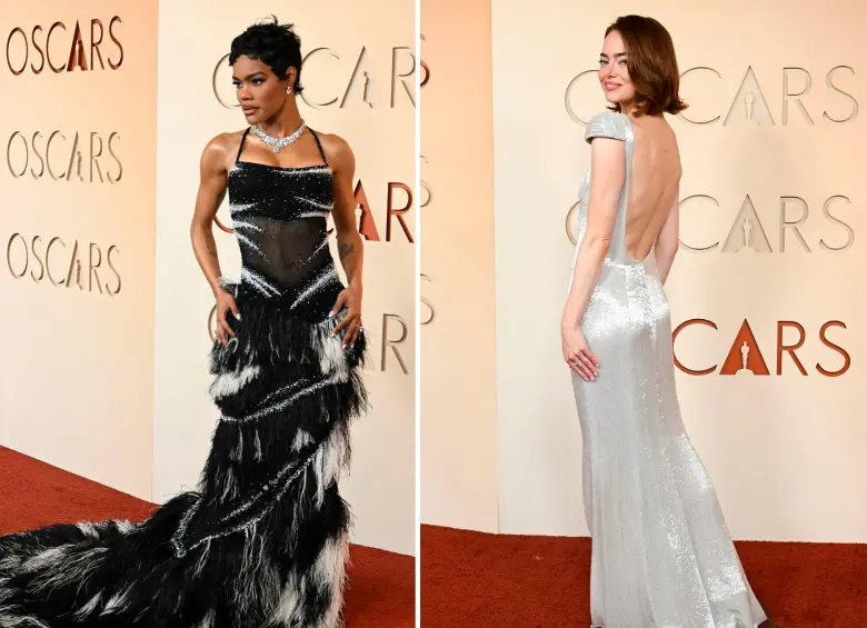 Teyana Taylor y Emma Stone llegaron al evento luciendo vestidos de alta costura. Foto: Getty.