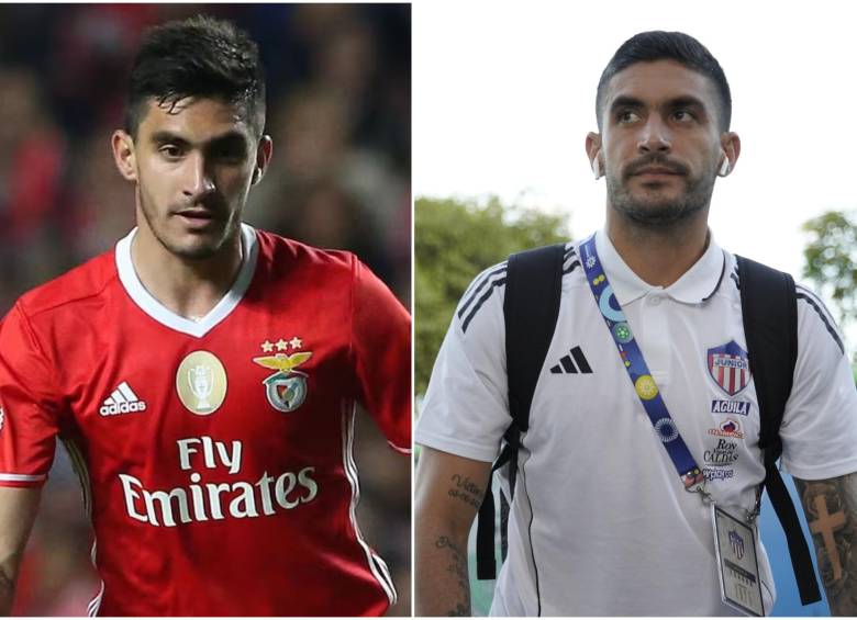 Guillermo Celis, actual jugador del Junior de Barranquilla, contó detalles de su primera experiencia en el exterior, cuando jugó en Portugal. FOTO: Tomada de redes sociales @JuniorClubSA y Getty
