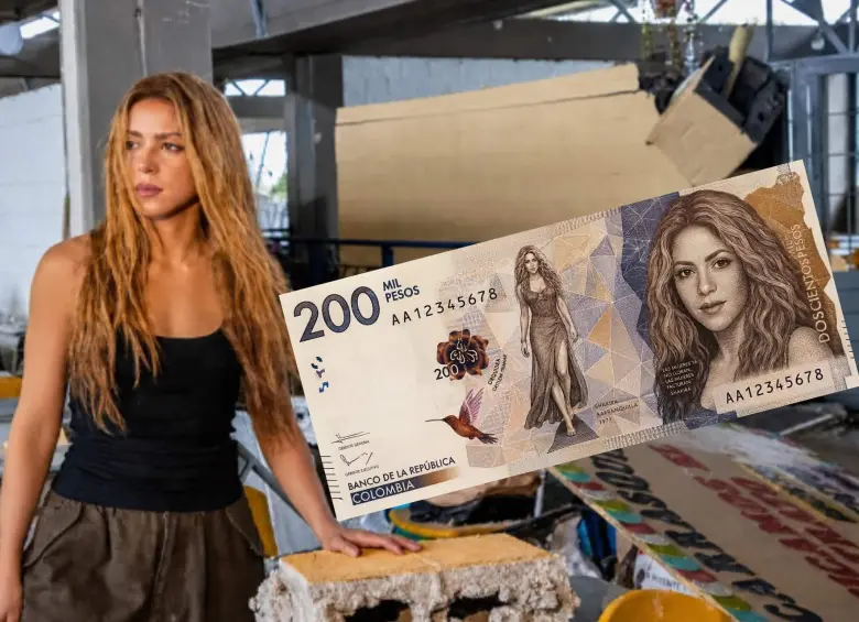 Shakira en un billete de $200.000, esta es la propuesta que circula en redes. Foto: redes sociales @shakira / @JuanD_8a12