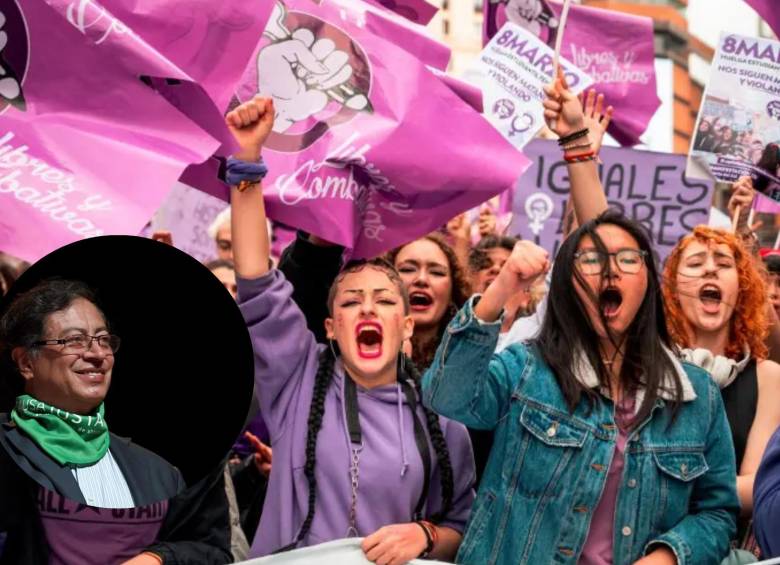 El presidente Petro, durante su campaña, aseguró que el “cambio” no sería sin las mujeres. Foto: Getty/AFP