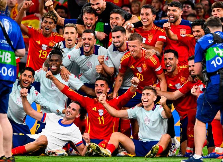 La figura del compromiso fue el jóven Lamine Yamal. España celebró su paso a la final. FOTO AFP