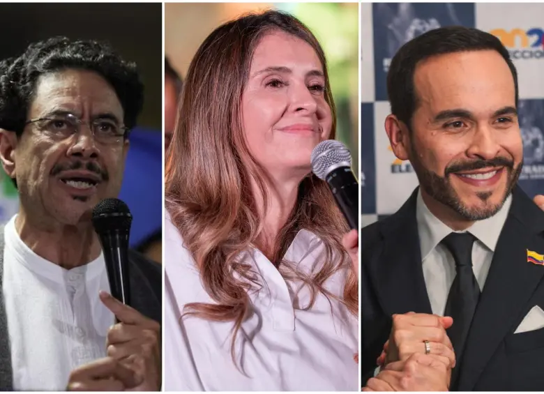 La más reciente encuesta reveló que Iván Cepeda 37,5%, Paloma Valencia 19,9% y De la Espriella 20,2%, llevan de esta manera la intención de voto en el país. FOTO: Tomada de redes sociales @IvanCepedaCast, @PalomaValenciaL y @ABDELAESPRIELLA