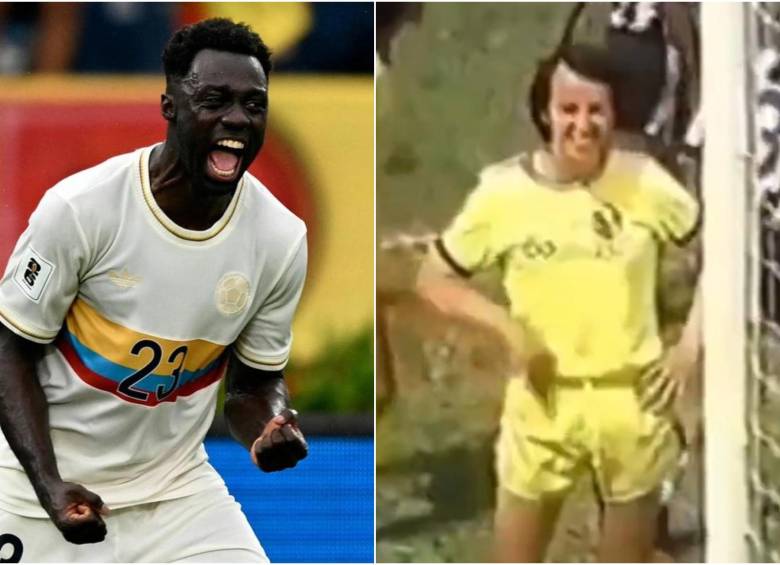 El defensa central de la Selección Colombia y que juega con el Galatasaray de Turquía, recreó la escena de una película de 1979, dirigida por Roberto Gómez Bolaños. FOTO: AFP Y CAPTURA VIDEO REDES SOCIALES