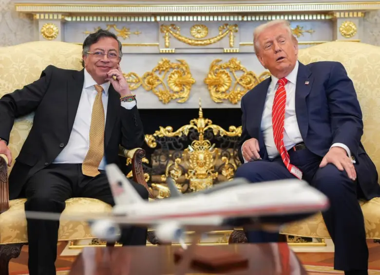 El esperado encuentro entre ambos mandatarios, que se llevó a cabo en el Salón Oval de la Casa Blanca, duró aproximadamente dos horas. FOTO: Presidencia de la República y Colprensa