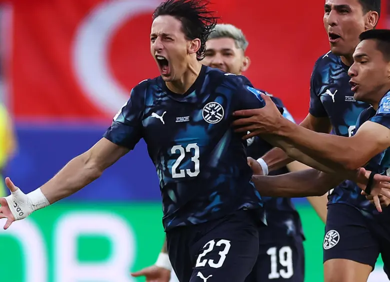 Matías Galarza celebrando su gol ante Turquía . FOTO: Fifa