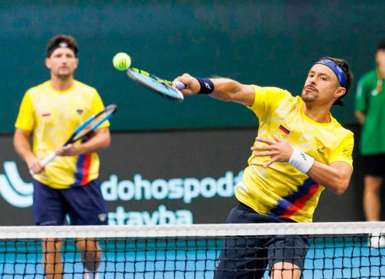 Colombia perdió 3-1 su serie de Copa Davis ante Eslovaquia, el único triunfo nacional fue de Adriá Soriano en individual. FOTO CORTESÍA FEDECOLTENIS 