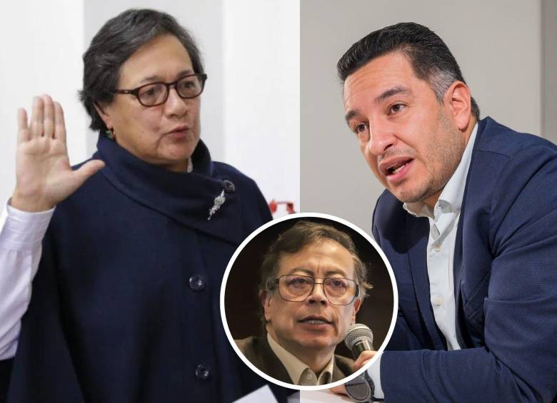 La directora de la SAE, Amelia Pérez (izq.) se escucha en un audio hablando de supuestas presiones que le había hecho el secretario de Transparencia de la Presidencia, Andrés Idárraga. FOTOS: Colprensa y UNP