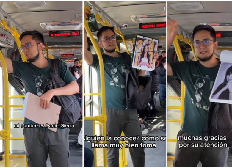 Una reciente prueba en el transporte masivo de Bogotá demostró que la memoria colectiva nacional reconoce sin dudar el espectáculo digital, pero tropieza ante sus propios clásicos. FOTO: Captura de video de redes sociales de @elmandeloslibros