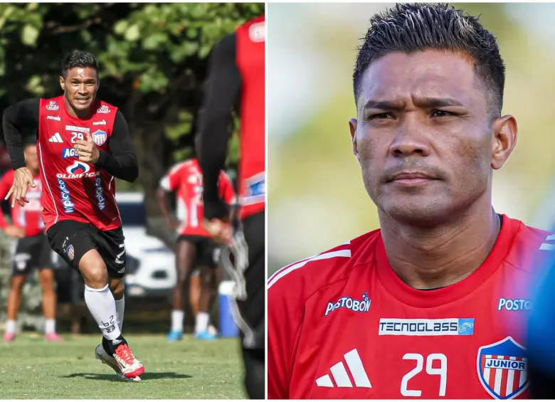 Teófilo en un entrenamiento con Junior. FOTO: Redes sociales Junior de Barranquilla