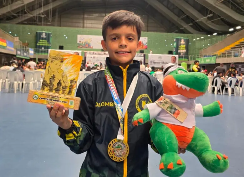 Santiago Agudelo fue el ganador de Colombia en la categoría Sub-10 rápidas absoluto. FOTO: Cortesía
