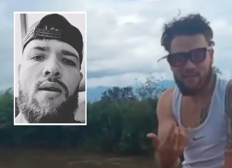 El momento en el que Ángel Montoya se lanza al río Cauca quedó grabado y se hizo viral. Foto: Captura video y redes sociales. 