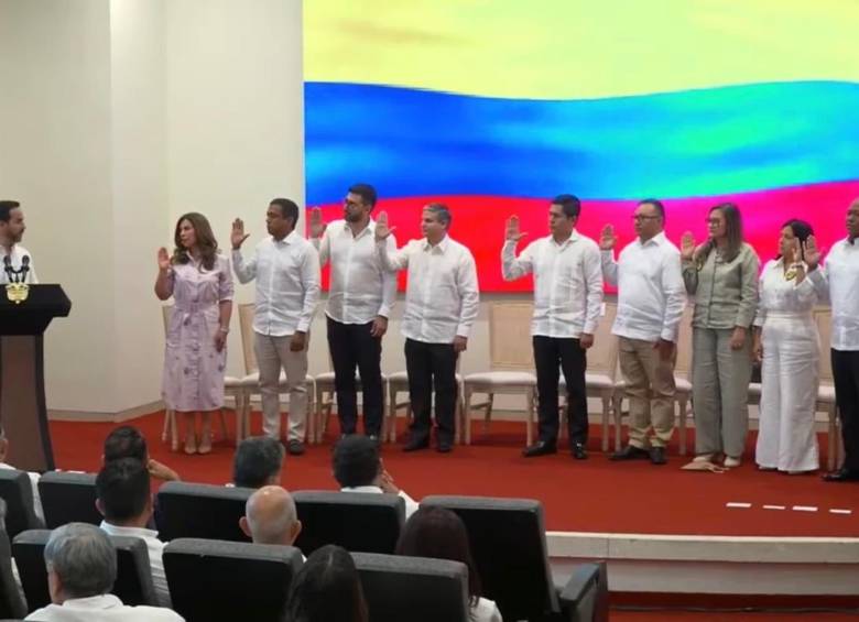 De la Espriella posesionó a los magistrados del CNE en Barranquilla, este 1 de septiembre. Foto: CNE.
