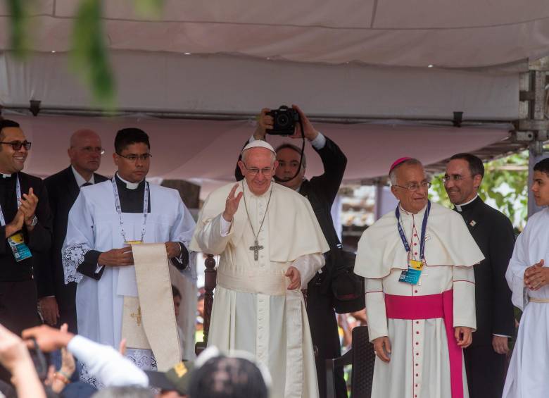 El Papa Francisco durante su visita a Cartagena en 2017. FOTO ESTEBAN VANEGAS EL COLOMBIANO 