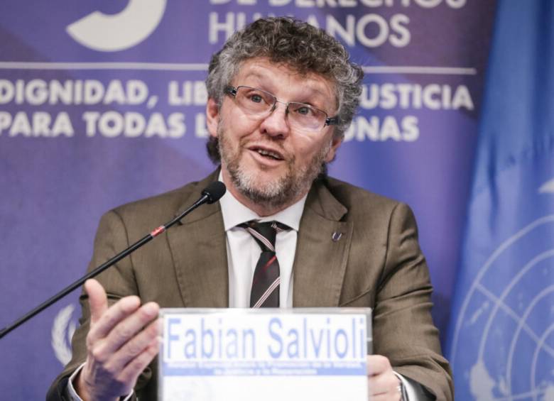 Fabián Salvioli, experto de las Naciones Unidas para la justicia transicional, fue el encargado de lanzar las críticas al actual sistema de paz en Colombia. FOTO: COLPRENSA