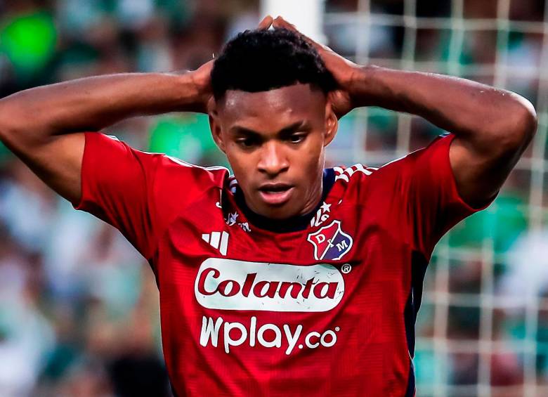 El delantero Brayan León Muñiz suma un gol con el DIM esta temporada. Su aporte con velocidad es fundamental en ataque. FOTO Camilo Suárez 