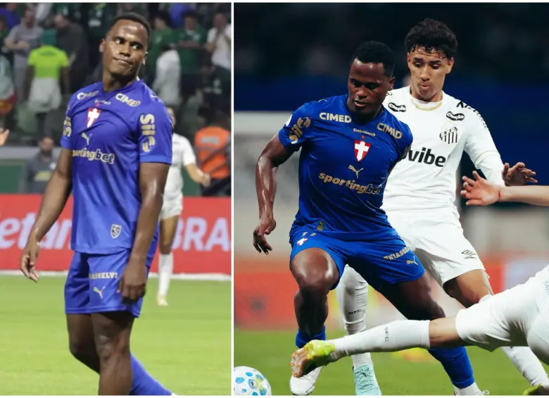 Esa fue la reacción de Arias tras la jugada suya que no terminó en gol. Es uno de los jugadores clave de Palmeiras. FOTO: Tomada de redes sociales @jhonariasa