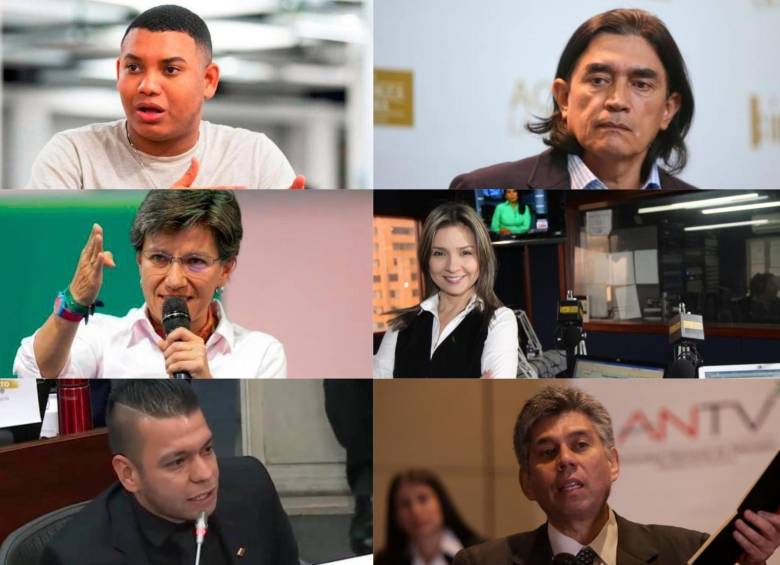 Miguel Polo Polo, Gustavo Bolívar, Claudia López, Vicky Dávila, Jota Pe Hernández y Daniel Coronell. FOTOS: COLPRENSA 