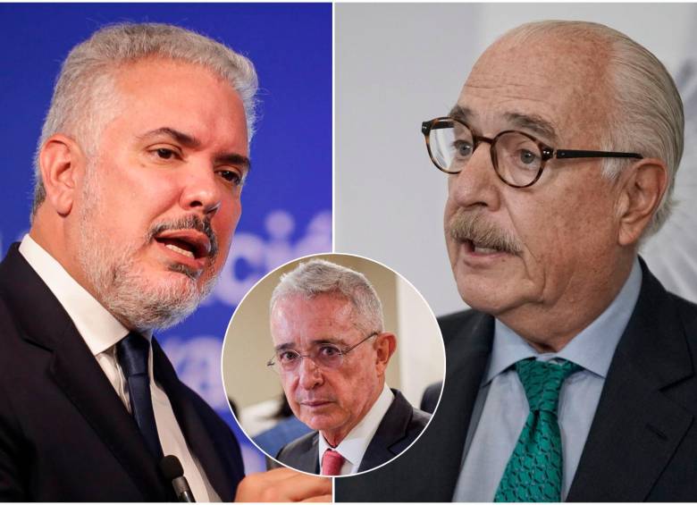 Los expresidentes Iván Duque y Andrés Pastrana se refirieron al fallo condenatorio en contra de Álvaro Uribe. FOTOS: Colprensa