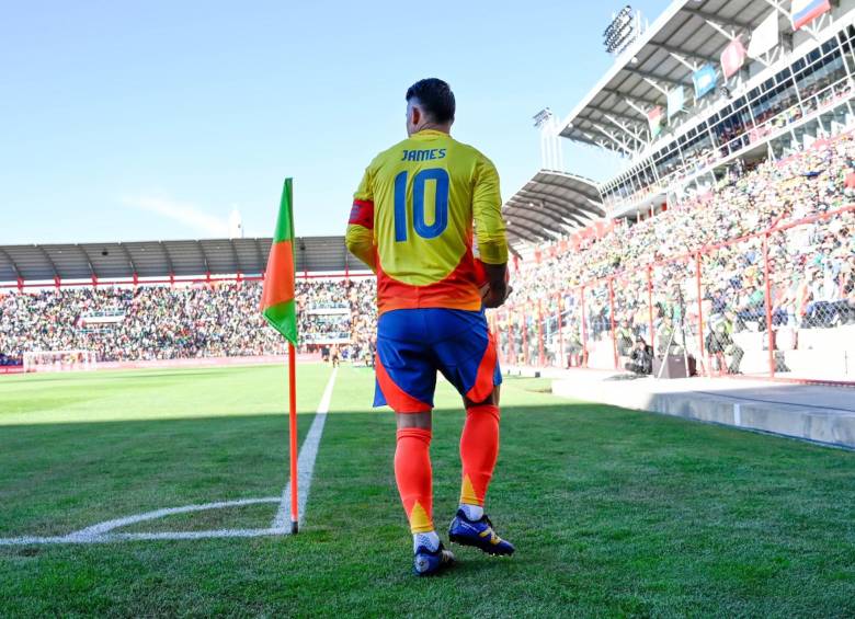 James en el partido contra Bolivia en ‘El Alto’. FOTO: REDES SOCIALES JAMES RODRÍGUEZ