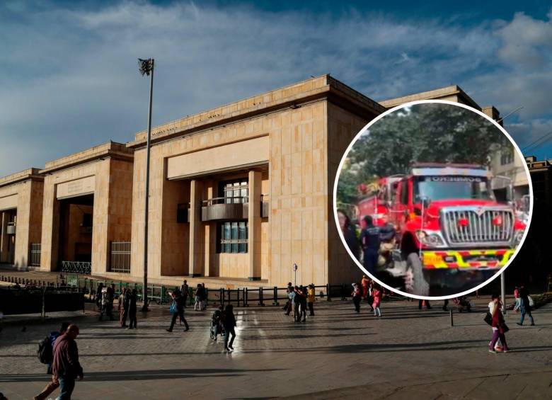 La evacuación del recinto se dio en la carrera 8 con calle 11, en el centro de Bogotá. FOTOS: Colprensa y cortesía