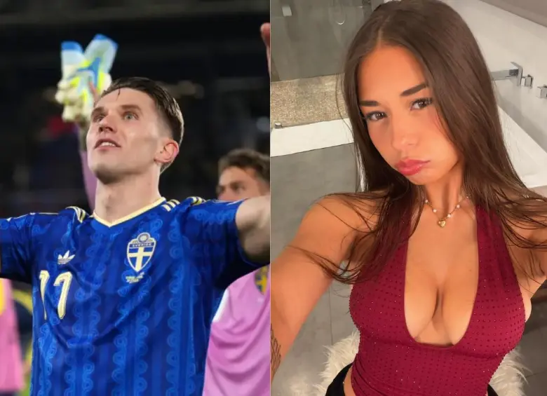 Sophie Rain vinculó públicamente a Viktor Gyökeres con un supuesto gasto millonario en su perfil de contenido. FOTO: AFP, redes sociales.