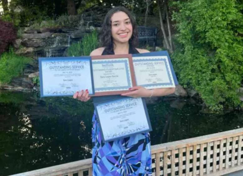 Sara Lizeth López García, es una estudiante de la escuela Suffolk County Community College en Nueva York. FOTO: Cortesía GoFundMe