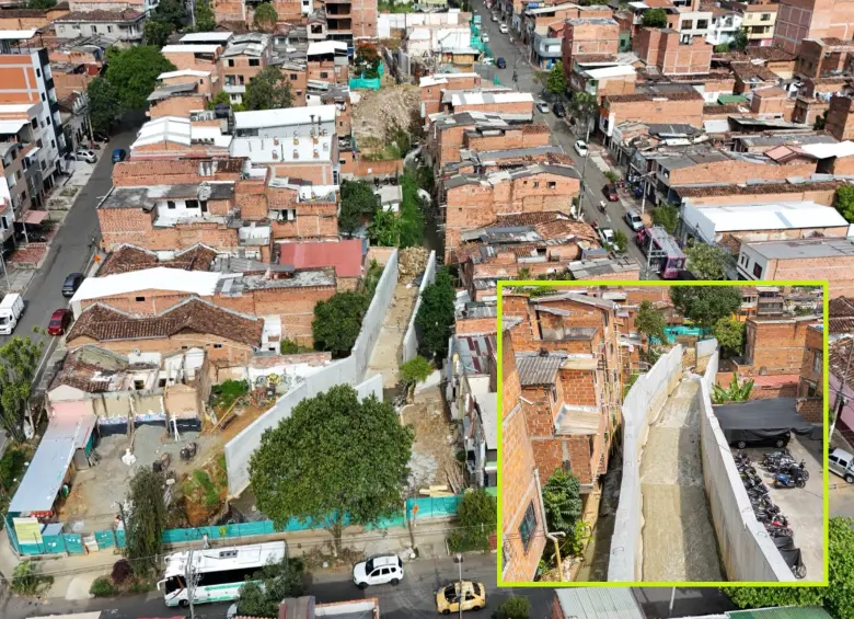 La intervención se ejecuta en el límite de los barrios Manrique y Campo Valdés, entre las calles 70 y 71 y las carreras 48A y 49. FOTO: Cortesía