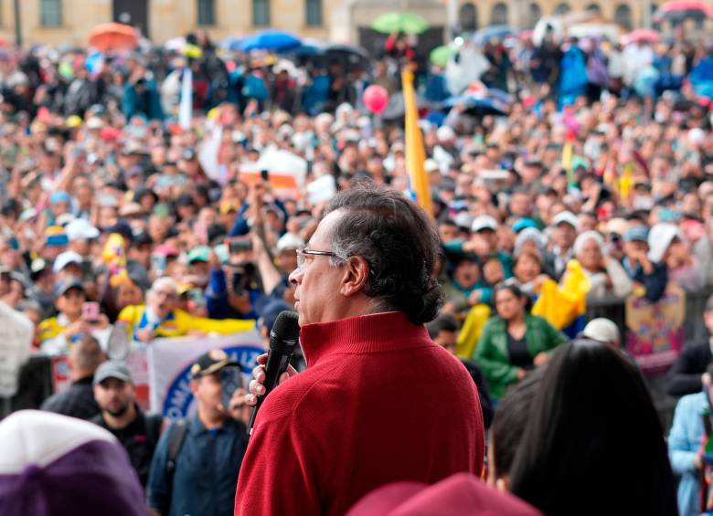 Gustavo Petro prometió mantener la movilización social en las calles. FOTO: Presidencia