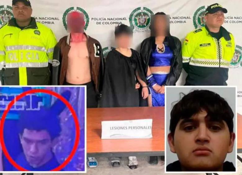 La primera captura de los implicados en el asesinato de Jaime Esteban Moreno. FOTO: Policía Nacional, captura de video y redes sociales