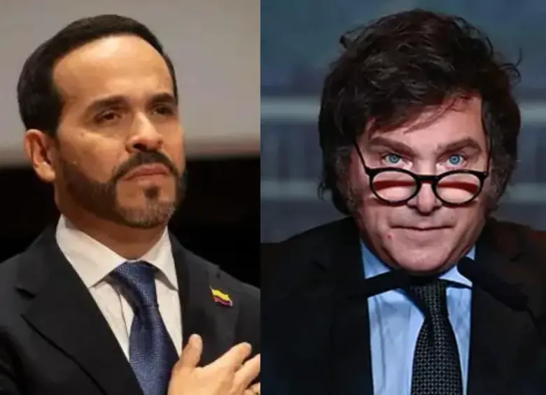 Abelardo de la Espriella y Javier Milei pintan para ser aliados por su cercanía ideológica. Foto: Camilo Suárez y AFP