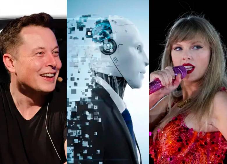 Elon Musk, la Inteligencia Artificial o Taylor Swift son mencionados entre los detonantes de un “cisne negro” para la economía mundial en 2026, según Saxo Bank. FOTOS: COLPRENSA, DEPOSIT Y AFP