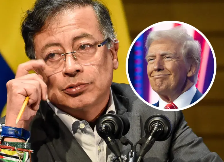 Mientras la Casa de Nariño dijo que Donald Trump pidió perdón por excluir a Colombia del “Escudo de las Américas”, el presidente Gustavo Petro negó tales disculpas. FOTO: Colprensa y Getty