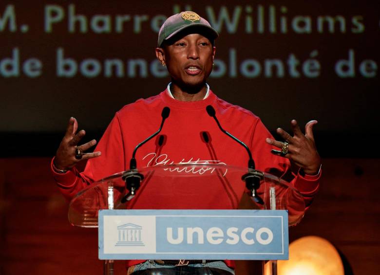 Pharrell Williams ha trabajado con artistas de la talla de Michael Jackson, Britney Spears, Kendrick Lamar, Shakira, Snoop Dogg y más. Foto AFP.