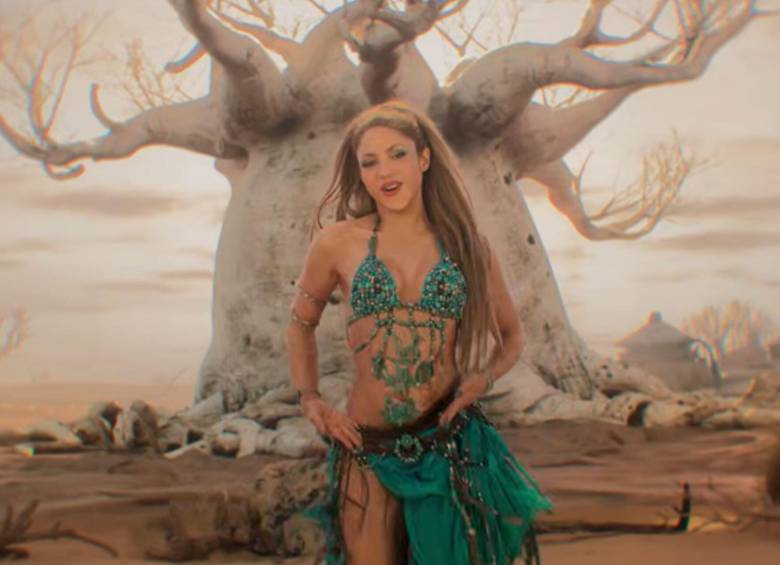 La cantante colombiana estrenó el video de la canción del Mundial tras semanas de expectativa. Foto: Captura video 
