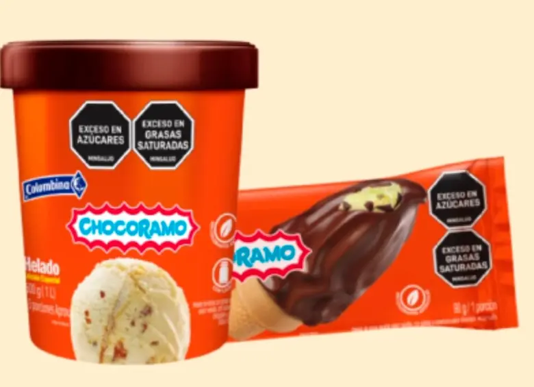 El vaso litro y el cono, dos de las presentaciones en las que está disponible el helado de Chocoramo. FOTO: Cortesía