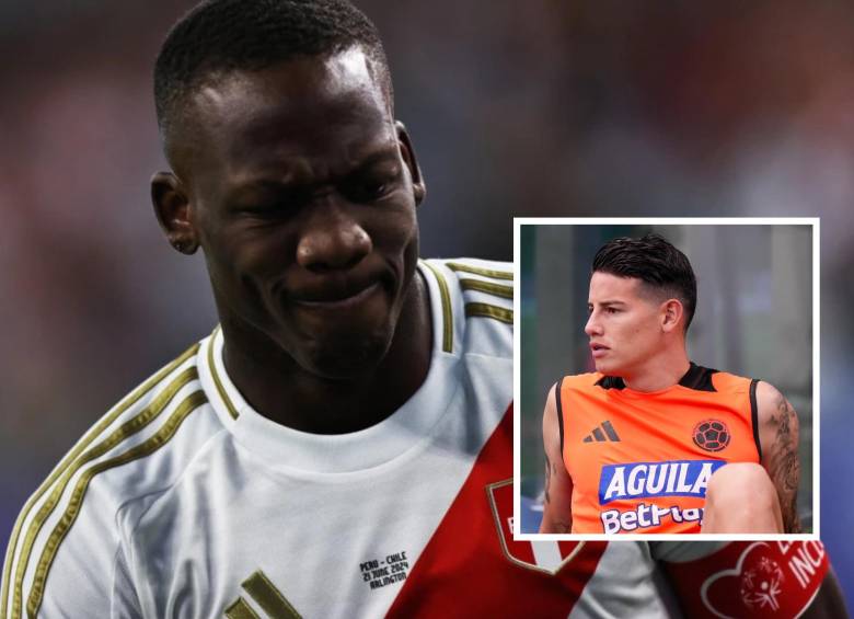 El defensa de Perú, Luis Advíncula, dio declaraciones previas al partido con la Selección Colombia por Eliminatorias al Mundial. FOTO: AFP Y @FCFSeleccionCol