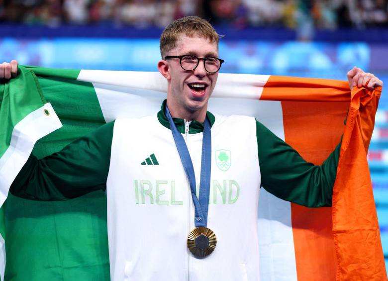 Daniel Wiffen ganó el primer oro en natación para Irlanda y participó en la serie Game of Thrones. Foto: @juegosolimpicos