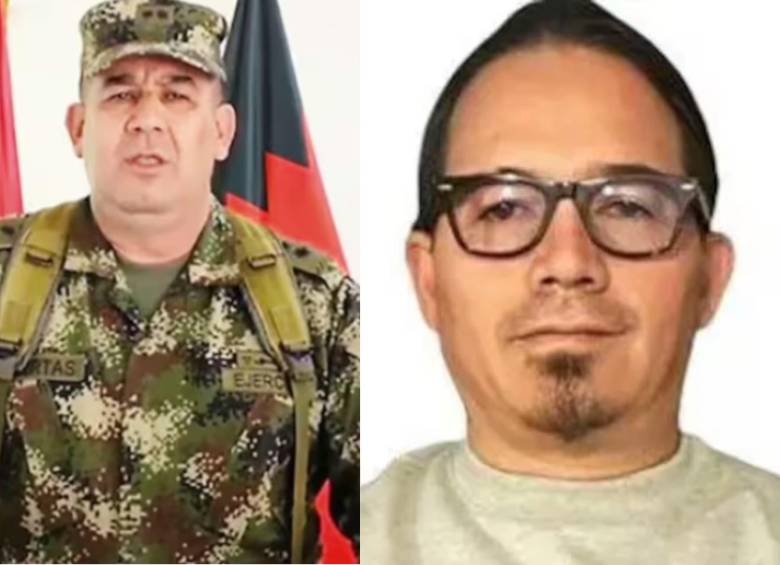 A la izquierda, general Miguel Huertas. A la derecha, Wilmar Mejía, funcionario de inteligencia. FOTO: REDES SOCIALES.