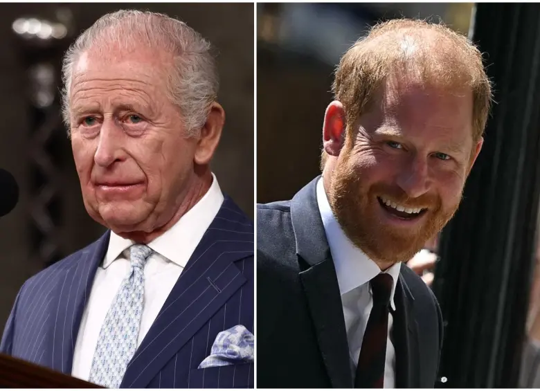 En un giro tan inesperado como hermético, el rey Carlos III y la reina Camila se reunieron este viernes en su residencia de Highgrove con el príncipe Harry, Meghan Markle y sus dos hijos, Archie y Lilibet. FOTO: Getty y AFP