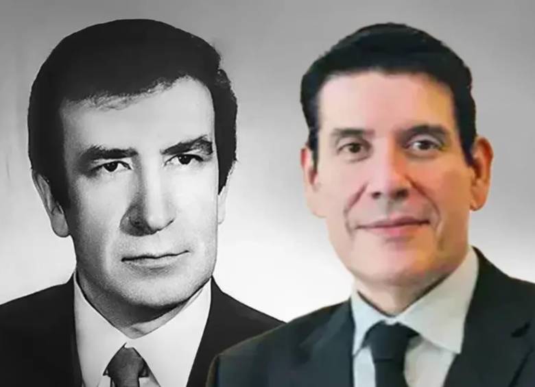 Exmagistrado Manuel Gaona Cruz y su hijo, Mauricio Gaona. Foto: archivo EL COLOMBIANO.