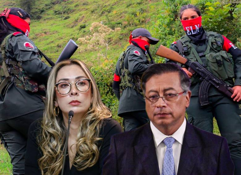 Katherine Miranda le recordó al presidente las implicaciones de llamar “prisioneros” a agentes de la Dijin secuestrados por el ELN. Fotos: AFP y Colprensa