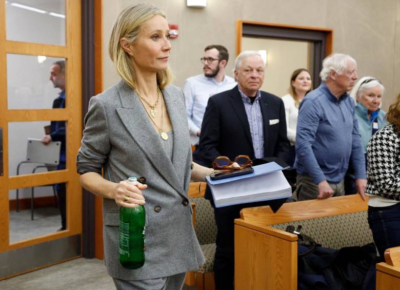 Paltrow llegó al juicio en el que se defiende de las acusaciones de un optómetra. FOTO EFE