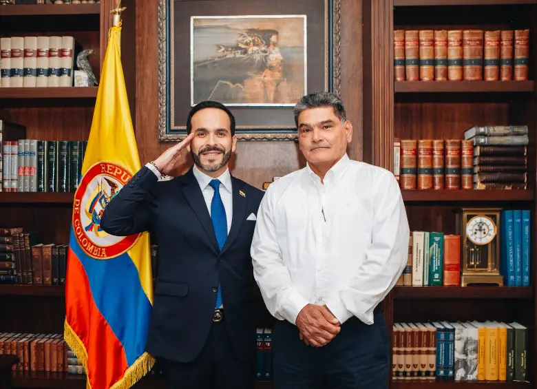 El presidente electo, Abelardo De la Espriella, sostuvo un encuentro con el procurador Gregorio Eljach. Foto: Comunicaciones Abelardo De la Espriella