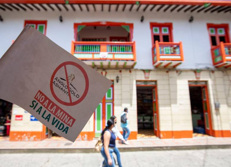 En el pueblo hay discordias frente al proyecto minero. Foto: EL COLOMBIANO. 