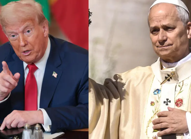 Donald Trump criticó al papa León XIV por su postura frente a la guerra de Medio Oriente, el pontífice le respondió. Fotos: Getty Images