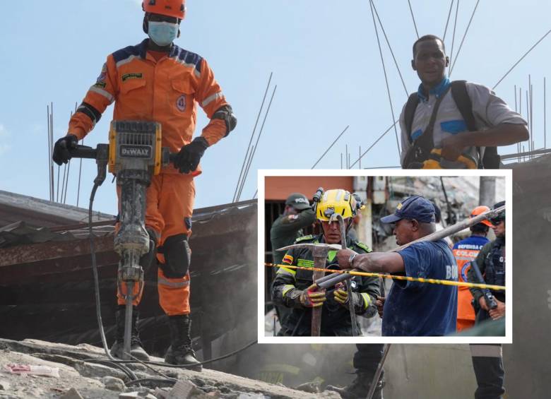Autoridades en medio de las labores de búsqueda y rescate en Chocó. FOTO: Gobernación del Chocó
