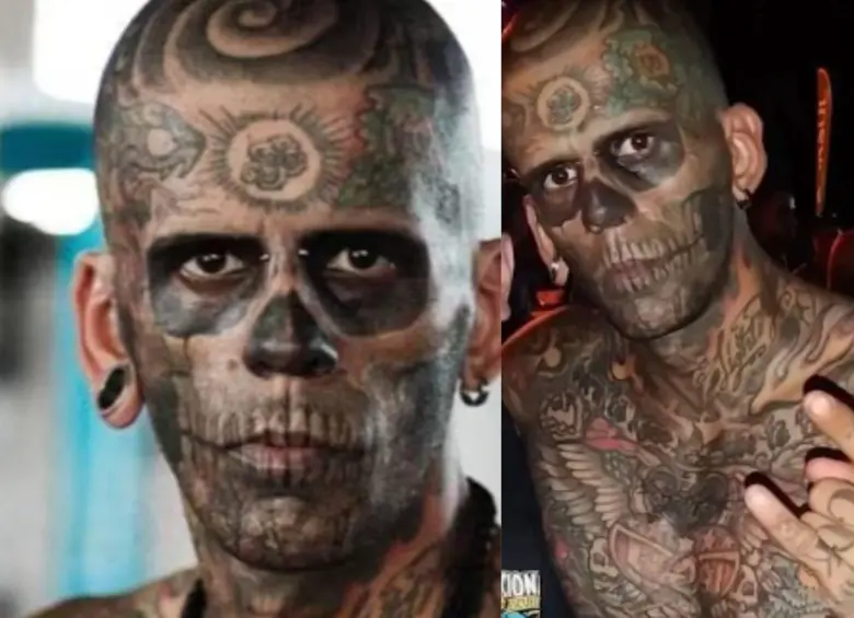 Leandro de Souza llegó a tener más de 170 tatuajes en su cuerpo. Fotos: redes sociales