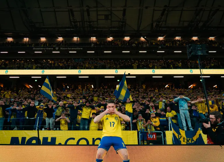 Vyktor Gyokeres fue fichado por el Arsenal en julio de 2025 por 65.8 millones de euros desde el Sporting de Lisboa. Acumula 19 goles en 32 presencias con el seleccionado sueco. FOTO: X SVENSK FOTBOLL